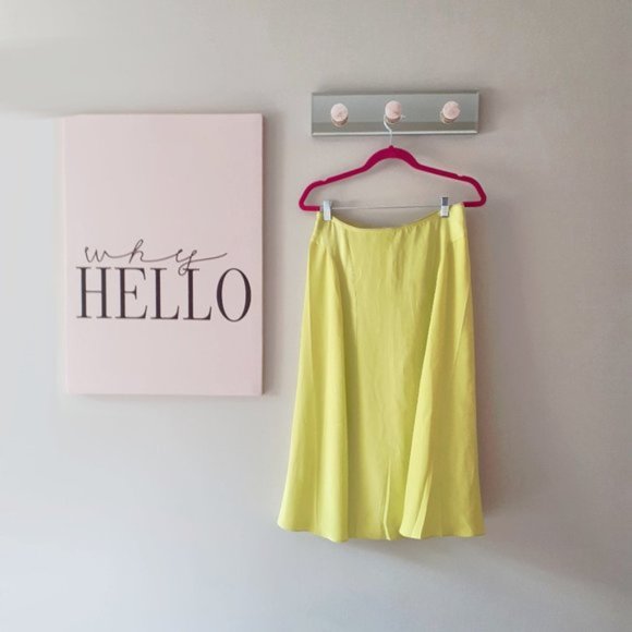 NWT Rag & Bone lime green silk midi skirt, 6 - Picture 9 of 11